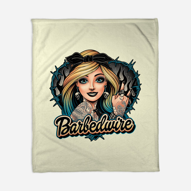 Hello Barbedwire-None-Fleece-Blanket-momma_gorilla