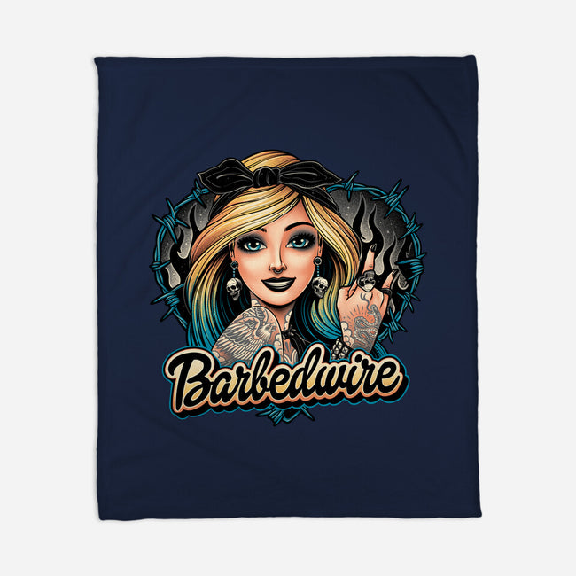 Hello Barbedwire-None-Fleece-Blanket-momma_gorilla