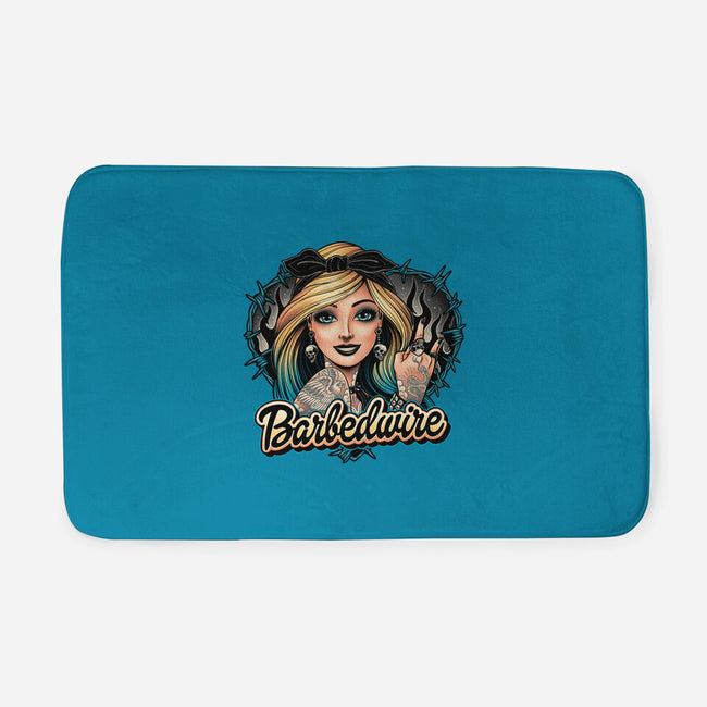 Hello Barbedwire-None-Memory Foam-Bath Mat-momma_gorilla