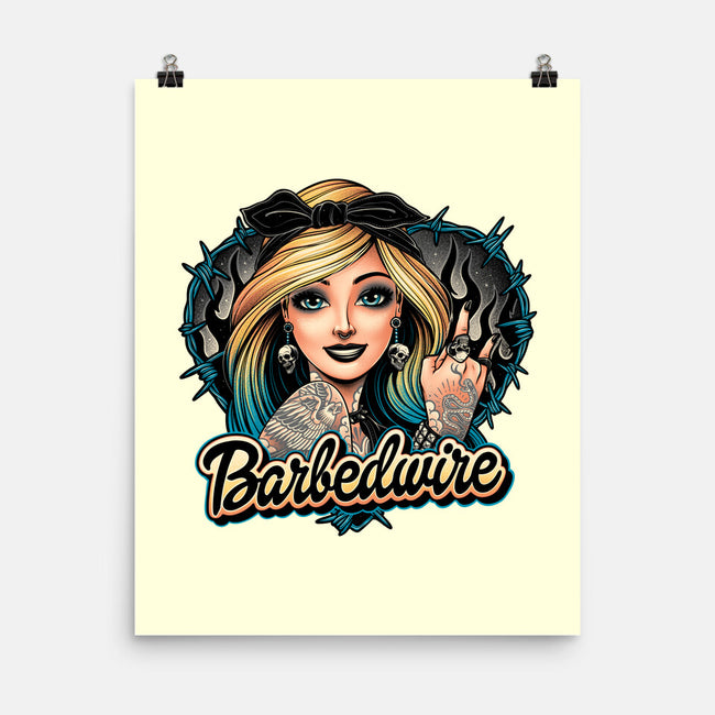Hello Barbedwire-None-Matte-Poster-momma_gorilla