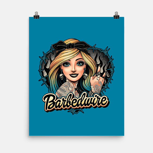 Hello Barbedwire-None-Matte-Poster-momma_gorilla