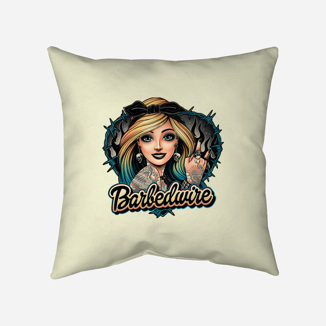 Hello Barbedwire-None-Removable Cover w Insert-Throw Pillow-momma_gorilla
