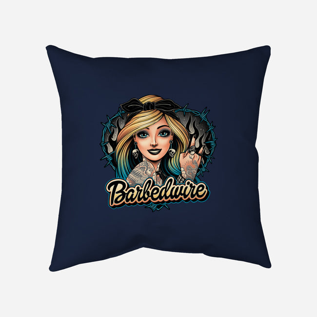 Hello Barbedwire-None-Removable Cover w Insert-Throw Pillow-momma_gorilla
