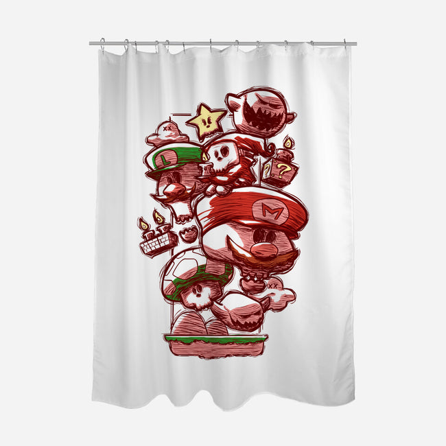 Skull Bros-None-Polyester-Shower Curtain-Ca Mask