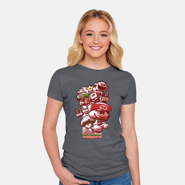 Skull Bros-Womens-Fitted-Tee-Ca Mask
