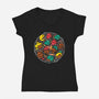 Retro Gamer's Grill-Womens-V-Neck-Tee-krisren28