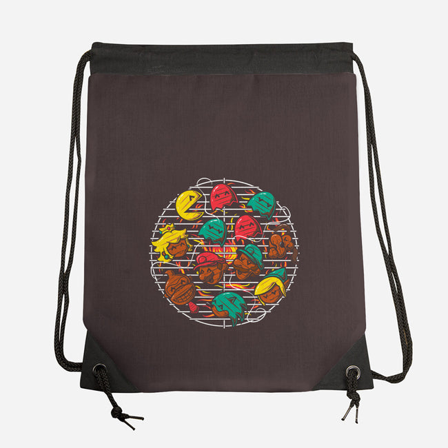 Retro Gamer's Grill-None-Drawstring-Bag-krisren28