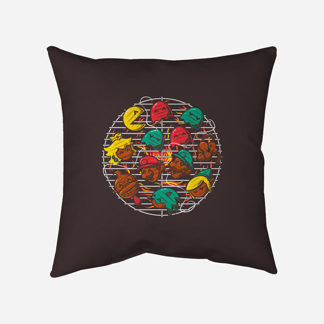 Retro Gamer's Grill-None-Removable Cover w Insert-Throw Pillow-krisren28