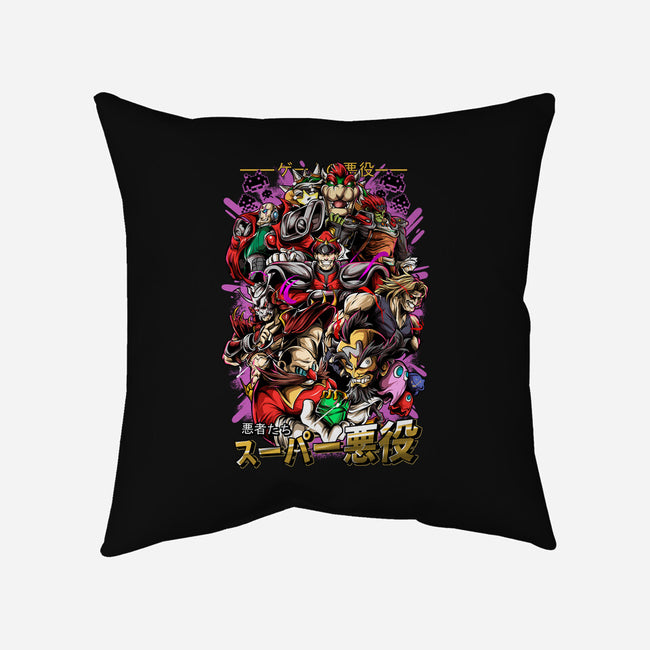 Retro Villains-None-Removable Cover w Insert-Throw Pillow-Conjura Geek