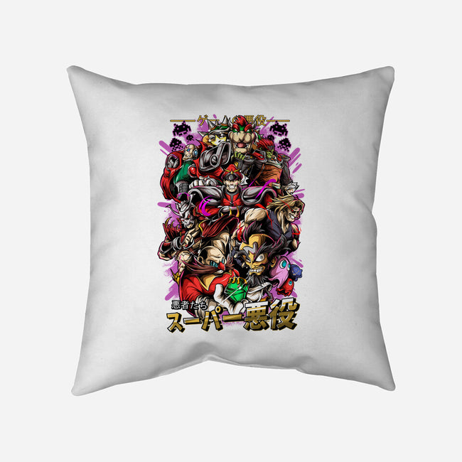 Retro Villains-None-Removable Cover w Insert-Throw Pillow-Conjura Geek