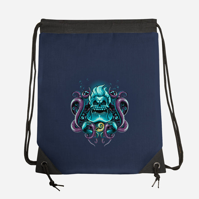 SeaWitch Skull-None-Drawstring-Bag-daobiwan
