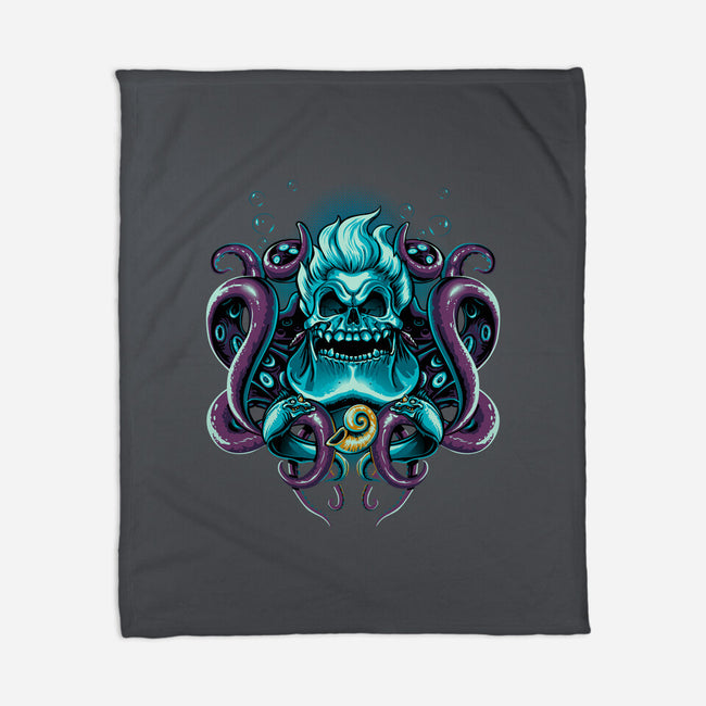 SeaWitch Skull-None-Fleece-Blanket-daobiwan