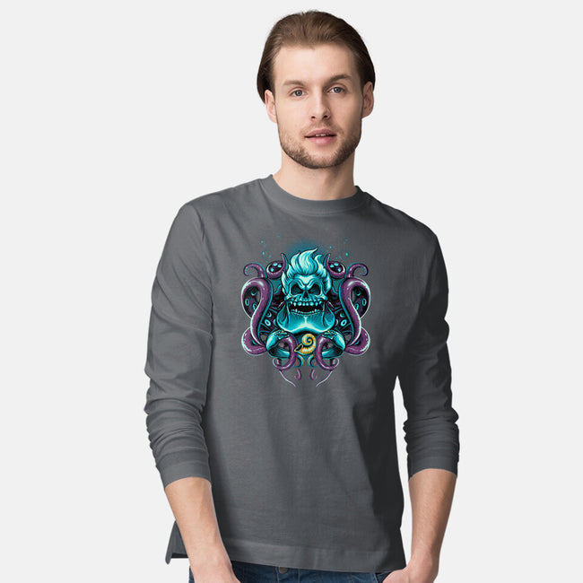 SeaWitch Skull-Mens-Long Sleeved-Tee-daobiwan