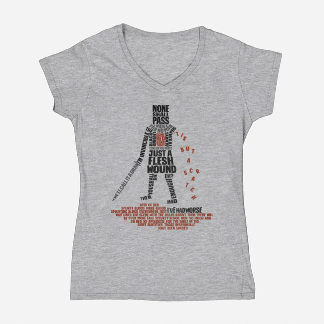 Tis But Some Text-Womens-V-Neck-Tee-kg07