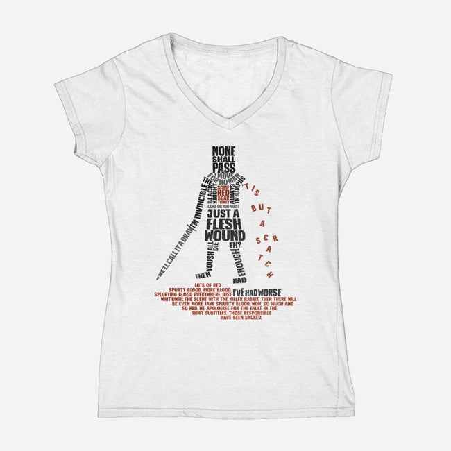 Tis But Some Text-Womens-V-Neck-Tee-kg07