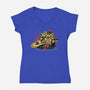 Bowser The Hutt-Womens-V-Neck-Tee-zascanauta