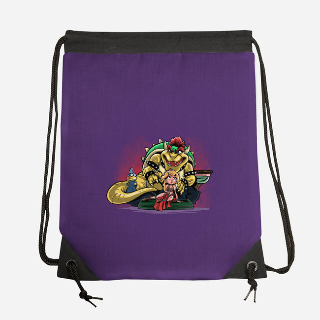 Bowser The Hutt-None-Drawstring-Bag-zascanauta
