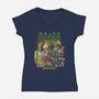 Hunters From Hell-Womens-V-Neck-Tee-CappO