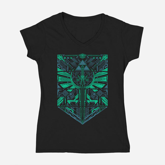 Cyber Z Legend-Womens-V-Neck-Tee-StudioM6