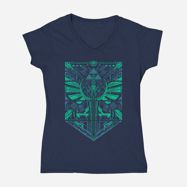 Cyber Z Legend-Womens-V-Neck-Tee-StudioM6