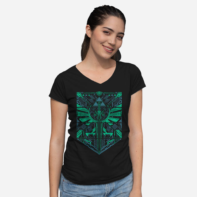 Cyber Z Legend-Womens-V-Neck-Tee-StudioM6