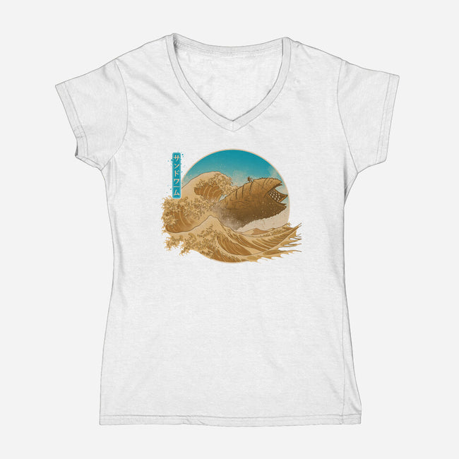 The Great Wave Off Arrakis-Womens-V-Neck-Tee-Getsousa!