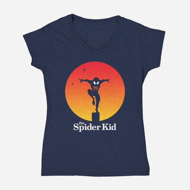 The Spider Kid-Womens-V-Neck-Tee-Vitaliy Klimenko
