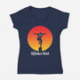 The Spider Kid-Womens-V-Neck-Tee-Vitaliy Klimenko