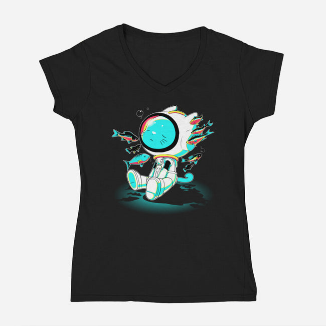 Umi No Uta-Womens-V-Neck-Tee-naomori