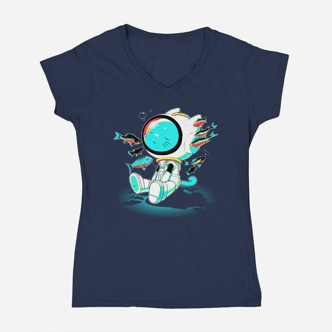 Umi No Uta-Womens-V-Neck-Tee-naomori
