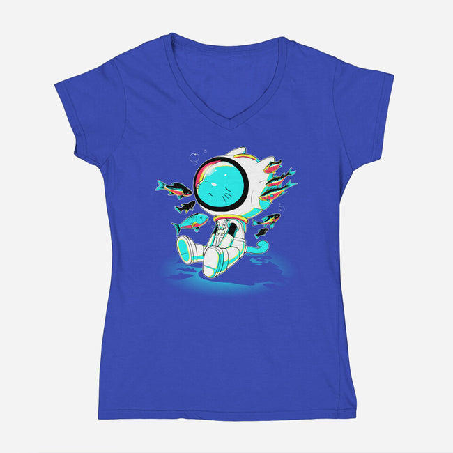 Umi No Uta-Womens-V-Neck-Tee-naomori