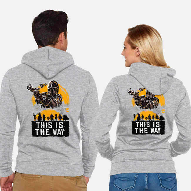 The Only Way-Unisex-Zip-Up-Sweatshirt-Knegosfield