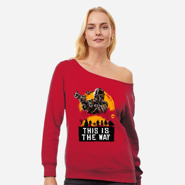 The Only Way-Womens-Off Shoulder-Sweatshirt-Knegosfield
