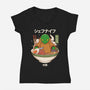 Tonberry Ramen-Womens-V-Neck-Tee-Alundrart
