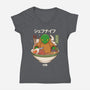 Tonberry Ramen-Womens-V-Neck-Tee-Alundrart