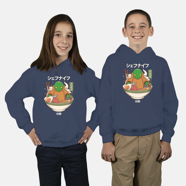 Tonberry Ramen-Youth-Pullover-Sweatshirt-Alundrart