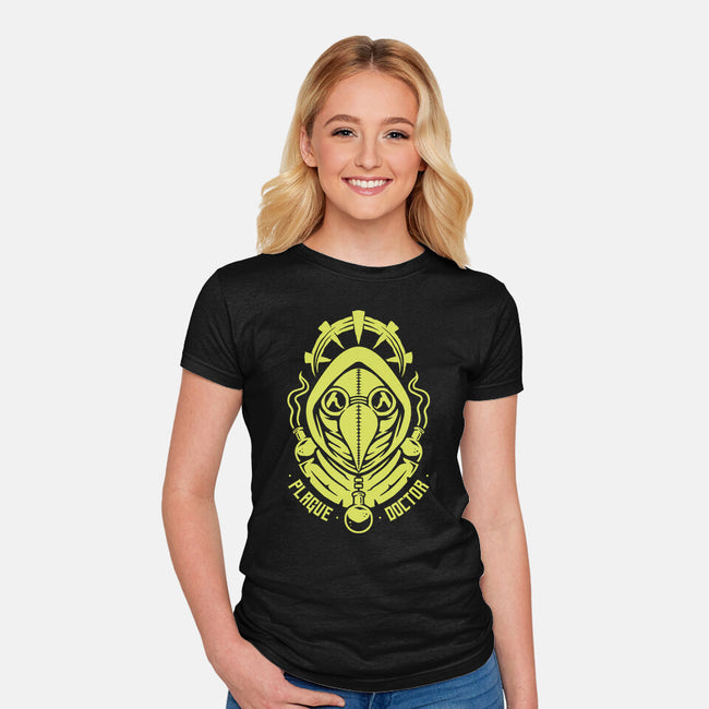Darkest Plague Doctor-Womens-Fitted-Tee-Alundrart