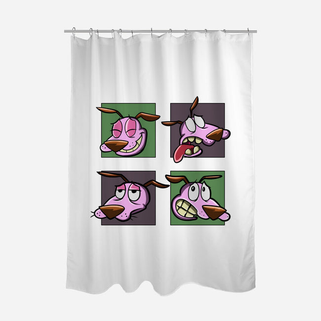 Faces Of Dog-None-Polyester-Shower Curtain-nickzzarto