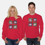 Faces Of Dog-Unisex-Crew Neck-Sweatshirt-nickzzarto