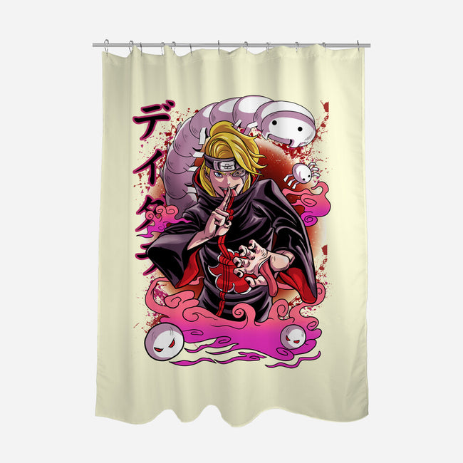 Explosive Ninja-None-Polyester-Shower Curtain-Conjura Geek