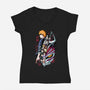 Ichigo's Sword-Womens-V-Neck-Tee-fujiwara08