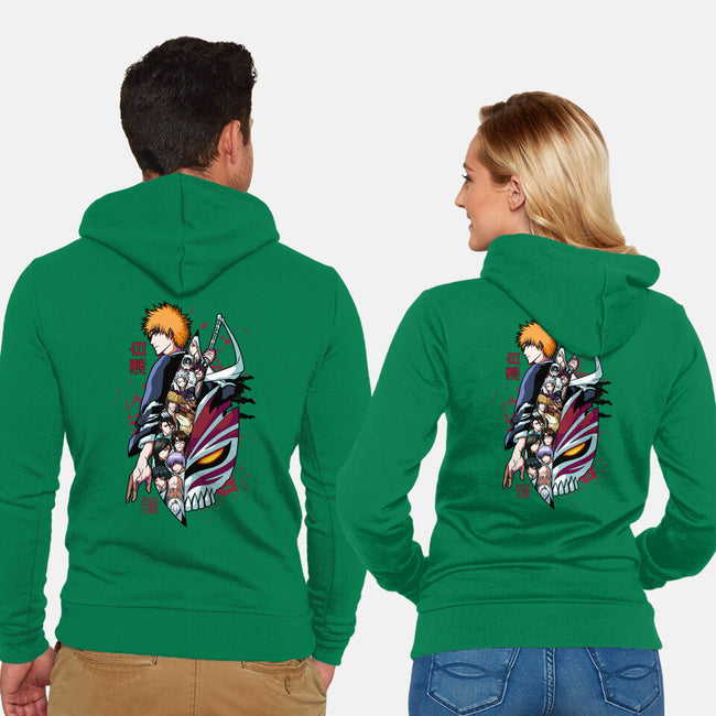 Ichigo's Sword-Unisex-Zip-Up-Sweatshirt-fujiwara08
