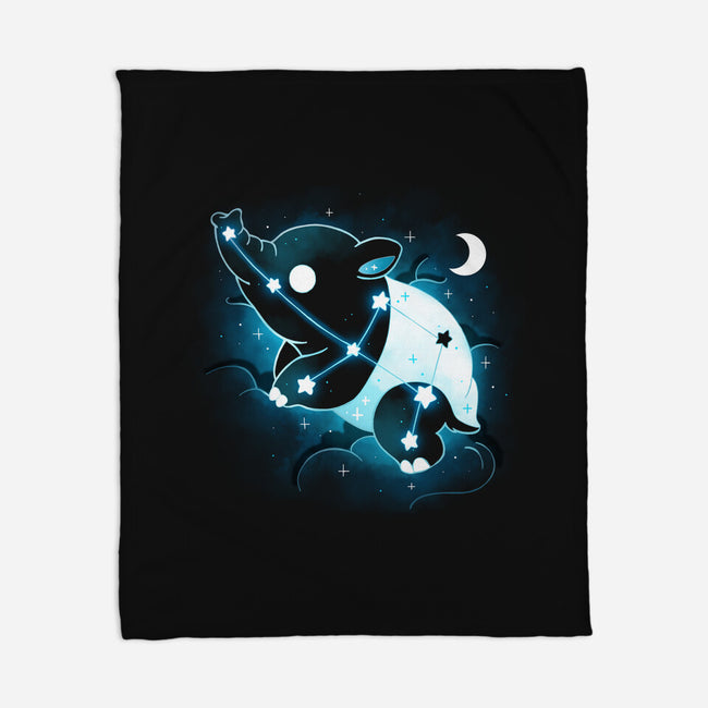 Tapir Constellation-None-Fleece-Blanket-Vallina84