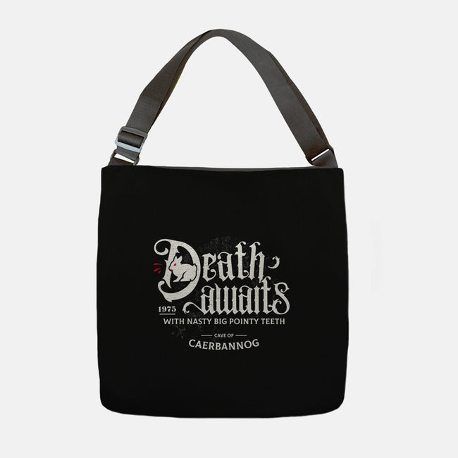 Death Awaits-None-Adjustable Tote-Bag-Logozaste