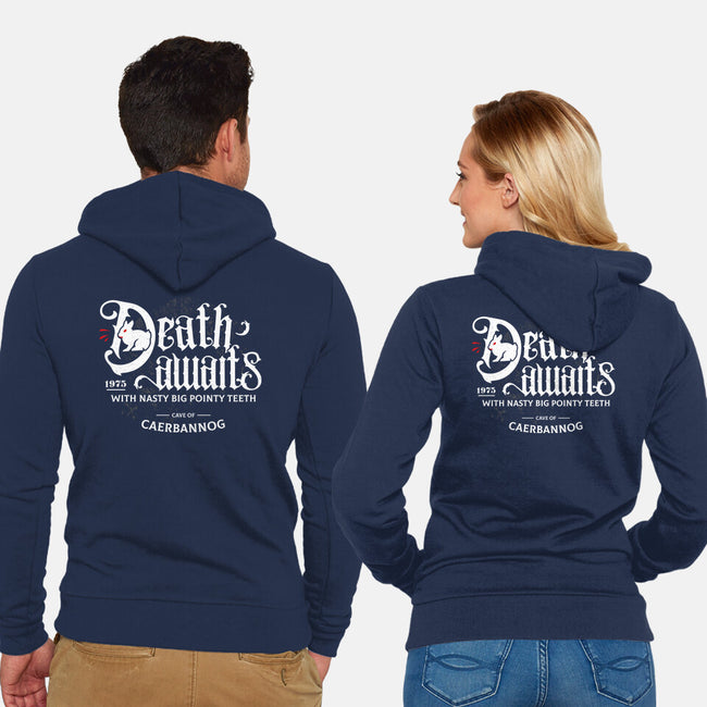 Death Awaits-Unisex-Zip-Up-Sweatshirt-Logozaste
