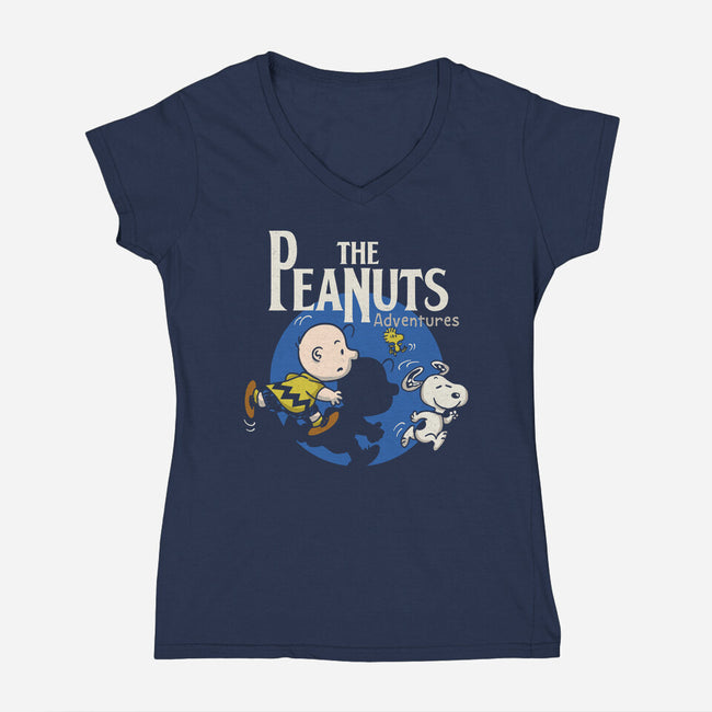 Peanut Adventure-Womens-V-Neck-Tee-Xentee