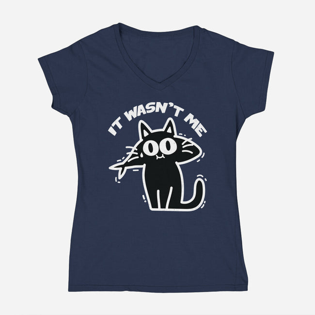 Not Me-Womens-V-Neck-Tee-Xentee