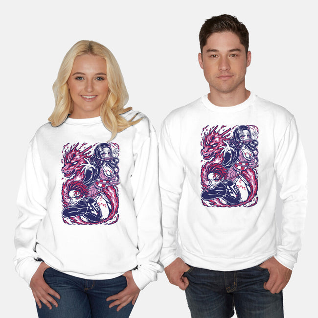 Strong Bond-Unisex-Crew Neck-Sweatshirt-Panchi Art