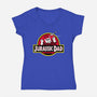 Jurassic Dad-Womens-V-Neck-Tee-Raffiti