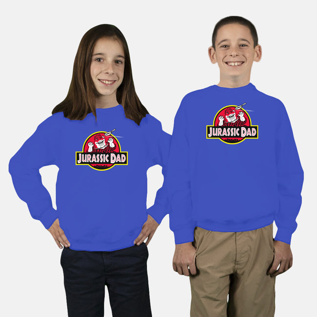 Jurassic Dad-Youth-Crew Neck-Sweatshirt-Raffiti